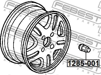 Febest 1285-001 - Гайка крепления колеса parts5.com