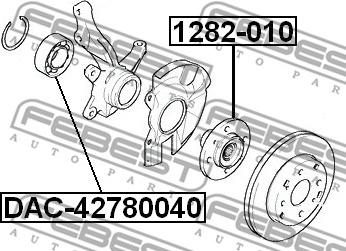 Febest DAC42780040 - Подшипник ступицы колеса parts5.com