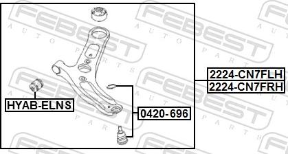 Febest 1224-CN7FRH - Рычаг подвески колеса parts5.com