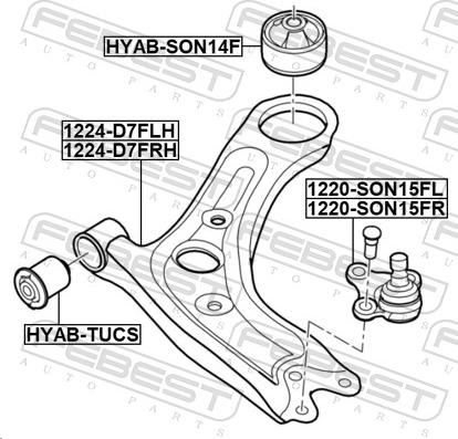 Febest 1224-D7FLH - Рычаг подвески колеса parts5.com