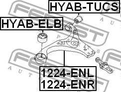 Febest 1224-ENL - Рычаг подвески колеса parts5.com