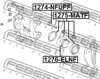 Febest 1275-MATF - Ремкомплект, тормозной суппорт parts5.com