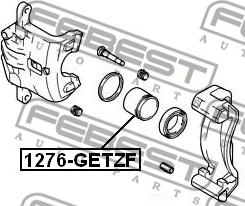 Febest 1276-GETZF - Поршень, корпус скобы тормоза parts5.com