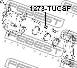 Febest 1273-TUCSF - Пыльник, управление корпуса скобы тормоза parts5.com