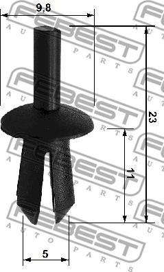 Febest 88570-073 - Clip, listón parts5.com