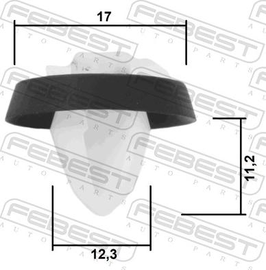 Febest 88570-170 - Зажим, молдинг / защитная накладка parts5.com