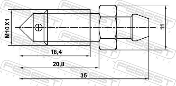 Febest 8870-005 - Болт воздушного клапана / вентиль, тормозной суппорт parts5.com