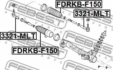 Febest 3321-MLT - Наконечник рулевой тяги, шарнир parts5.com