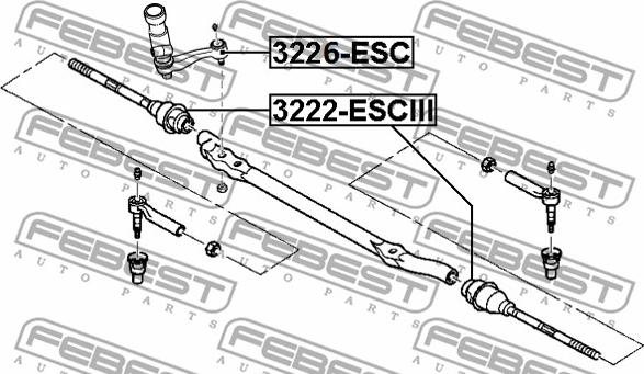 Febest 3226-ESC - Сошка рулевого управления parts5.com