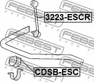 Febest 3223-ESCR - Тяга / стойка, стабилизатор parts5.com