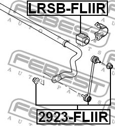 Febest LRSB-FLIIR - Втулка, стабилизатор parts5.com