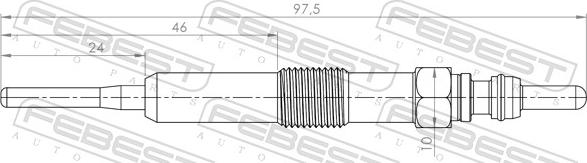 Febest 24642-001 - Свеча накаливания parts5.com