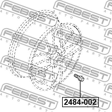 Febest 2485B-002 - Wheel Stud parts5.com