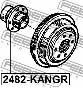 Febest 2482-KANGR - Ступица колеса, поворотный кулак parts5.com