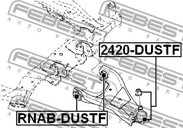 Febest 2420-DUSTF - Шаровая опора, несущий / направляющий шарнир parts5.com