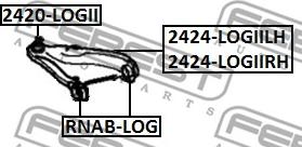 Febest 2420-LOGII - Шаровая опора, несущий / направляющий шарнир parts5.com