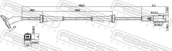 Febest 25606-004 - Датчик ABS, частота вращения колеса parts5.com