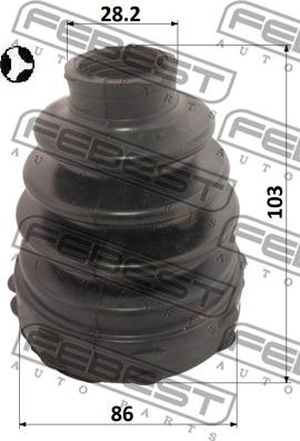 Febest 2515-BOX3DT - Пыльник, приводной вал parts5.com