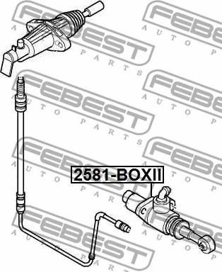 Febest 2581-BOXII - Главный цилиндр, система сцепления parts5.com