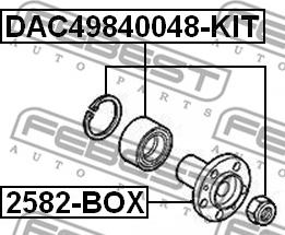 Febest DAC49840048-KIT - Комплект подшипника ступицы колеса parts5.com