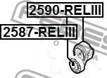 Febest 2587-RELIII - Polea inversión / guía, correa poli V parts5.com