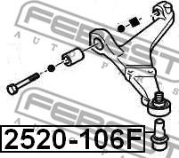 Febest 2520-106F - Шаровая опора, несущий / направляющий шарнир parts5.com