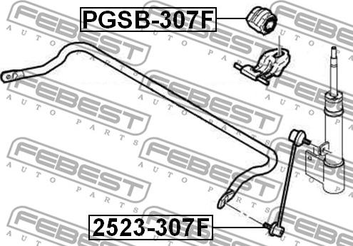 Febest 2523-307F - Тяга / стойка, стабилизатор parts5.com