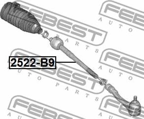 Febest 2522-B9 - Осевой шарнир, рулевая тяга parts5.com