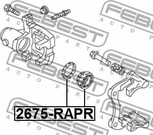 Febest 2675-RAPR - Ремкомплект, тормозной суппорт parts5.com