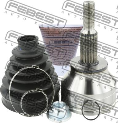 Febest 2010-WD14F - Шарнирный комплект, ШРУС, приводной вал parts5.com