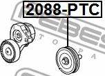 Febest 2088-PTC - Направляющий ролик, поликлиновый ремень parts5.com