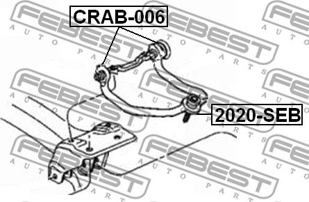 Febest 2020-SEB - Шаровая опора, несущий / направляющий шарнир parts5.com