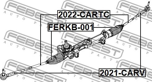 Febest 2022-CARTC - Осевой шарнир, рулевая тяга parts5.com