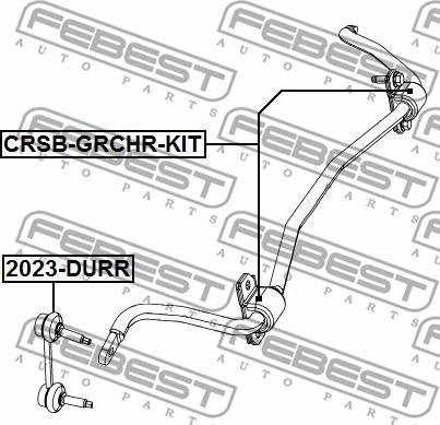 Febest 2023-DURR - Тяга / стойка, стабилизатор parts5.com