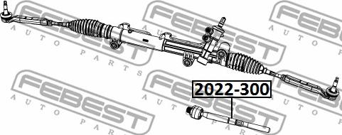 Febest 2022-300 - Осевой шарнир, рулевая тяга parts5.com