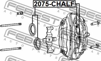 Febest 2075-CHALF - Ремкомплект, тормозной суппорт parts5.com