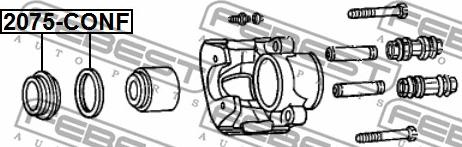 Febest 2075-CONF - Ремкомплект, тормозной суппорт parts5.com