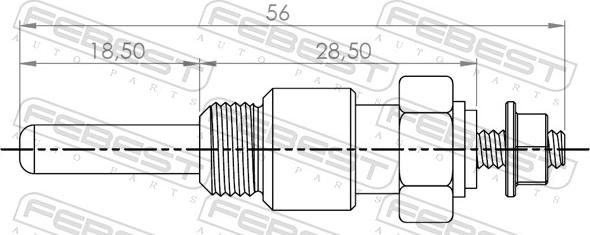 Febest 21642-002 - Свеча накала, электр. обогрев parts5.com