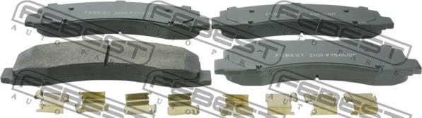 Febest 2101-F150V2F - Тормозные колодки, дисковые, комплект parts5.com