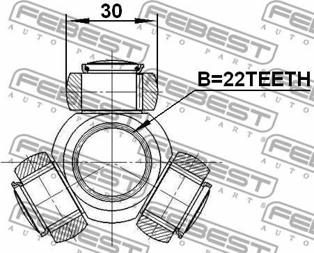 Febest 2116-CAK - Муфта с шипами, приводной вал parts5.com