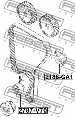 Febest 2188-CA1 - Направляющий ролик, зубчатый ремень parts5.com