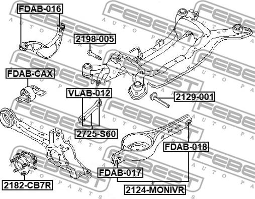 Febest 2124-MONIVR - Рычаг подвески колеса parts5.com