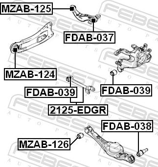 Febest 2125-EDGR - Рычаг подвески колеса parts5.com