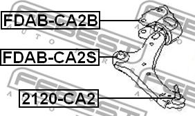 Febest FDAB-CA2B - Сайлентблок, рычаг подвески колеса parts5.com