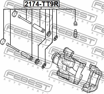 Febest 2174-TT9R - Комплект направляющей гильзы parts5.com