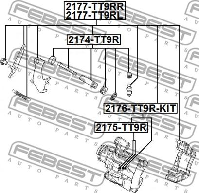 Febest 2177-TT9RL - Тормозной суппорт parts5.com