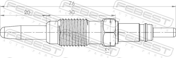 Febest 28642-005 - Glow Plug parts5.com