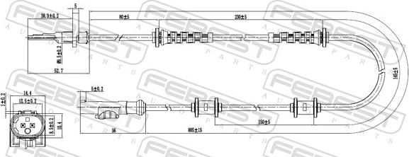 Febest 28606-001 - Датчик ABS, частота вращения колеса parts5.com