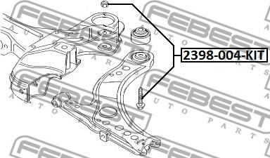 Febest 2398-004-KIT - Болт регулировки развала колёс parts5.com