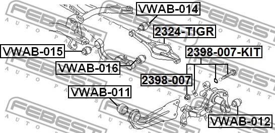 Febest 2398-007 - Болт регулировки развала колёс parts5.com